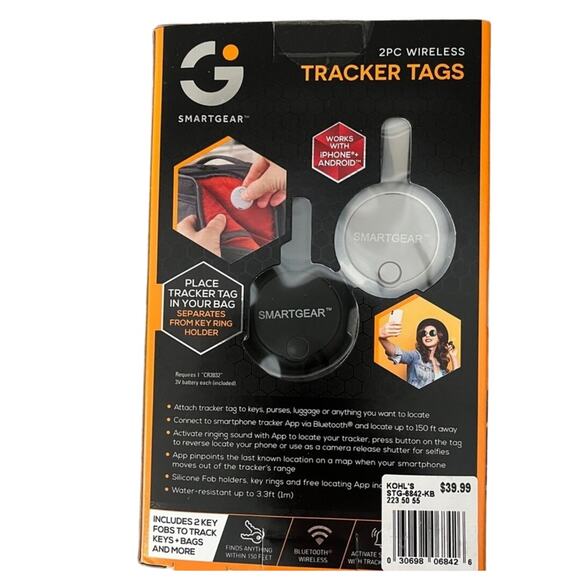 Smart Gear 2-piece Tracker Tags - Picture 2 of 4